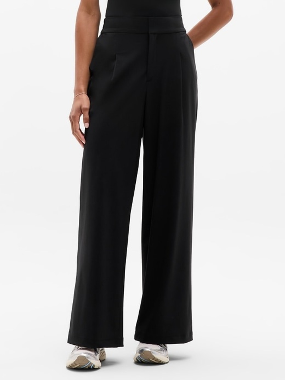 NEW Athleta Women's Pinnacle High Rise Trouser Pants in Black Size 0